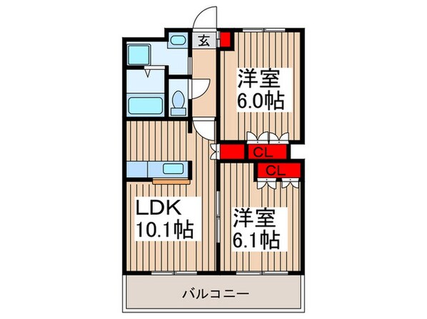 Hillside　Ｅａｓｔの物件間取画像